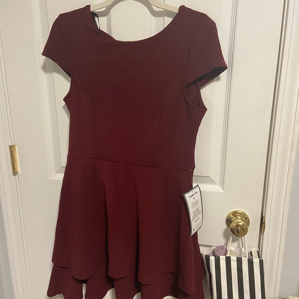 Juniors' Bow-Back Fit & Flare Dress